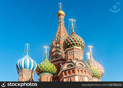 Famous st Vasily Blessed cathedral in Moscow