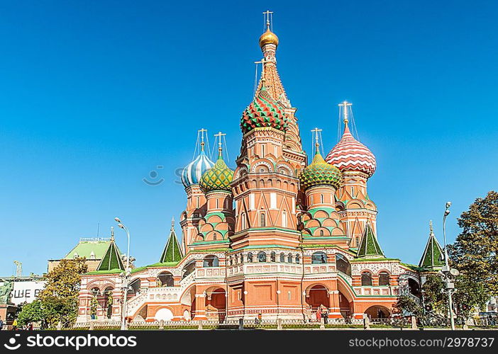 Famous st Vasily Blessed cathedral in Moscow