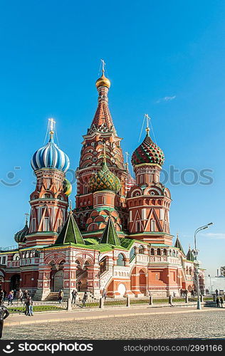 Famous st Vasily Blessed cathedral in Moscow