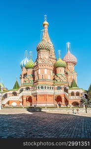 Famous st Vasily Blessed cathedral in Moscow