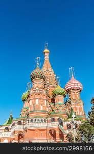 Famous st Vasily Blessed cathedral in Moscow