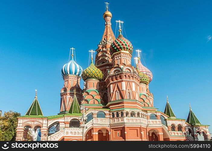 Famous st Vasily Blessed cathedral in Moscow