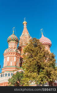 Famous st Vasily Blessed cathedral in Moscow