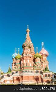 Famous st Vasily Blessed cathedral in Moscow