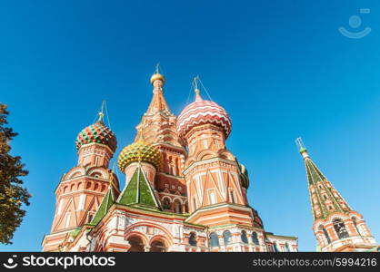 Famous st Vasily Blessed cathedral in Moscow