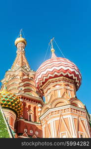 Famous st Vasily Blessed cathedral in Moscow