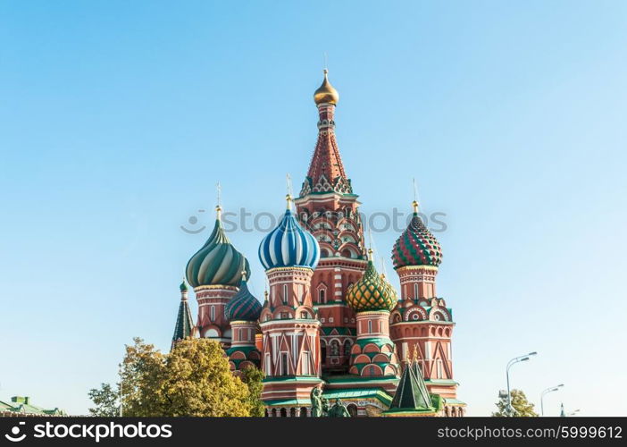 Famous st Vasily Blessed cathedral in Moscow