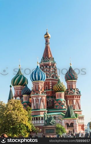 Famous st Vasily Blessed cathedral in Moscow