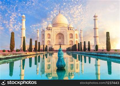 Famous Taj Mahal complex, beautiful view in Agra, Uttar Pradesh, India.. Famous Taj Mahal complex, beautiful view, Agra, Uttar Pradesh, India
