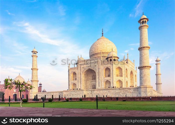 Famous Taj Mahal in Agra, Uttar Pradesh, India, no people.. Famous Taj Mahal in Agra, Uttar Pradesh, India, no people