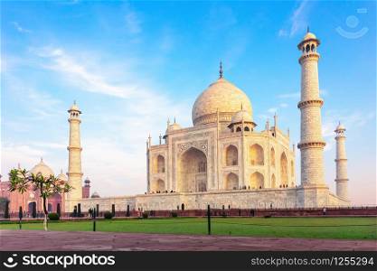 Famous Taj Mahal in Agra, Uttar Pradesh, India, no people.. Famous Taj Mahal in Agra, Uttar Pradesh, India, no people
