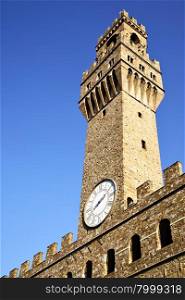 Famous tower of town hall, Florence, Italy