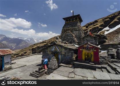 Famous Tungnath temple the highest Shiva temple in the world, Chopta, Garhwal, Uttarakhand, India.. Famous Tungnath temple the highest Shiva temple in the world, Chopta, Garhwal, Uttarakhand, India