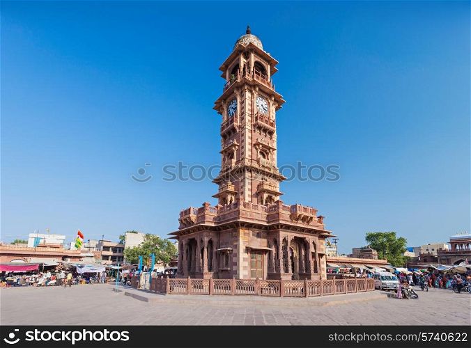 Famous victorian Clock Tower in Jodhpur, India