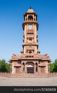 Famous victorian Clock Tower in Jodhpur, India