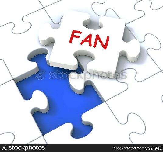 Fan Jigsaw Showing Follower Likes Or Internet Fans