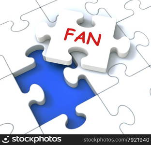 Fan Jigsaw Showing Follower Likes Or Internet Fans