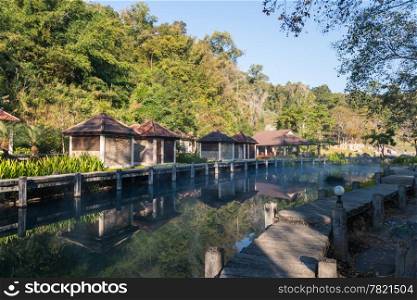 Fang Hot Spring National Park is part of Doi Pha Hom Pok National Park in Chiang Mai, Thailand (Filtered Images )
