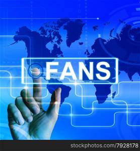 Fans Map Displaying Worldwide or Internet Followers or Admirers
