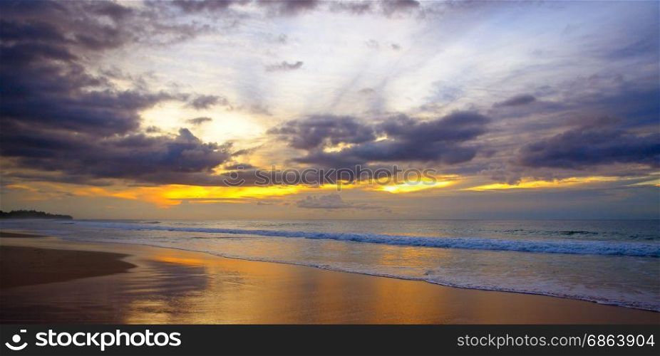 Fantastic sun set over the ocean