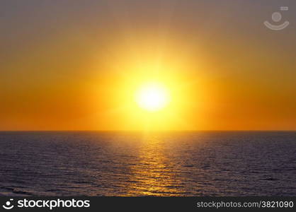 Fantastic sunrise on the ocean