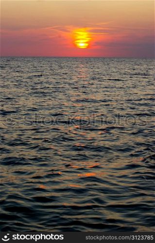 Fantastic sunset over the sea