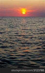Fantastic sunset over the sea