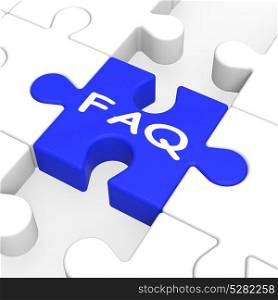FAQ Puzzle Shows Frequent Inquires And Questions