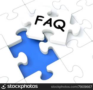 FAQ Puzzle Shows Inquiries, Questions And Requests