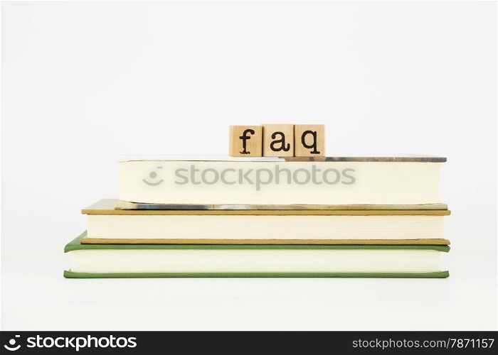 faq word on wood stamps stack on books