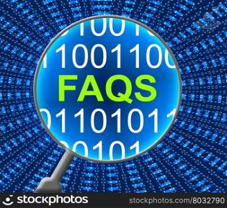 Faqs Online Indicating Frequently Asked Questions And Web Site