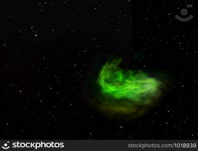 "Far being shone nebula and star field against space. "Elements of this image furnished by NASA". 3D rendering.. Being shone nebula. 3D rendering"