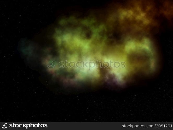 Far being shone nebula and star field against space. Elements of this image furnished by NASA.. Being shone nebula