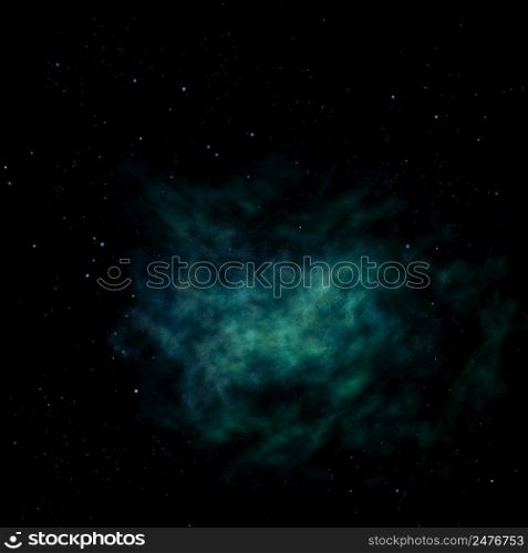 Far being shone nebula and star field against space. Elements of this image furnished by NASA .. Small part of an infinite star field