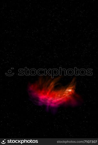 "Far being shone nebula and star field against space. "Elements of this image furnished by NASA". 3D rendering.. Far being shone nebula and star field. 3D rendering"