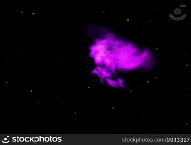 Far being shone nebula and star field against space. Elements of this image furnished by NASA . 3D rendering.. Being shone nebula and star field. 3D rendering