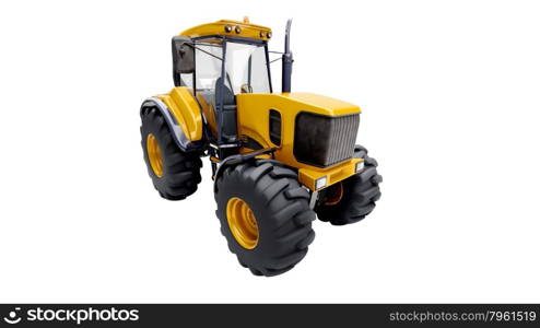 Farm tractor isolated on a white background