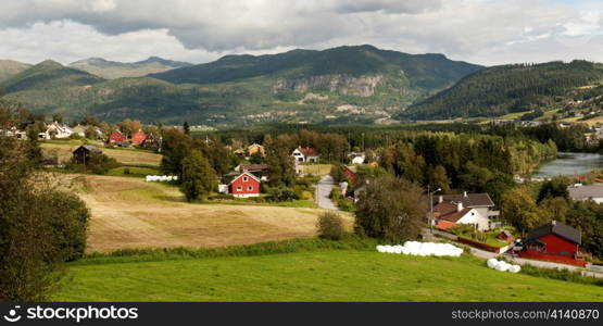 Farmhouses in a field, Norway