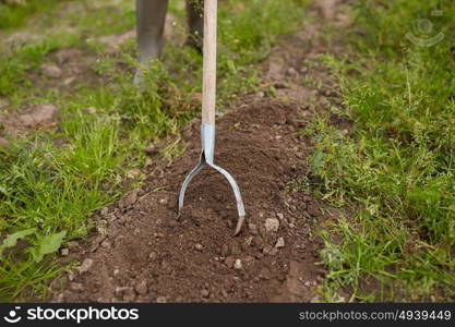 farming, gardening, agriculture and people concept - rearer weeding garden bed at farm. rearer weeding garden bed at farm