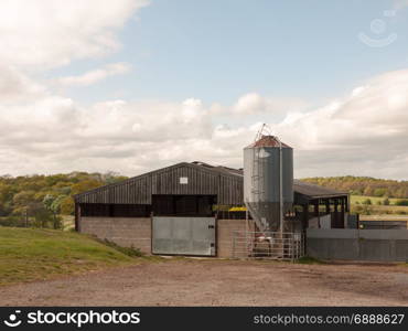 farmland industry warehouses outside in the country metal agriculture