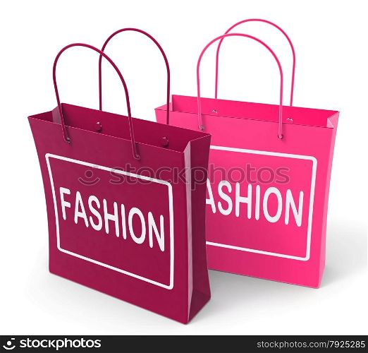 Fashion Bags Representing Fashionable and Trendy Products