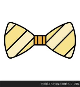 Fashion bow tie icon. Outline fashion bow tie vector icon color flat isolated on white. Fashion bow tie icon color outline vector