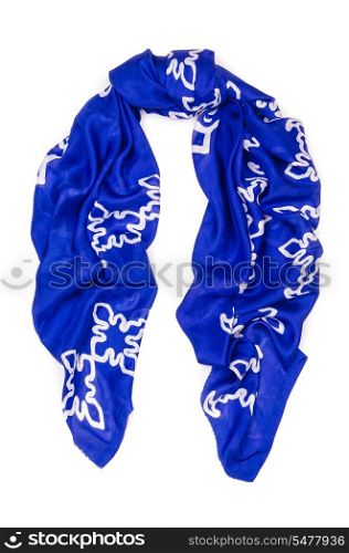 Fashion concept with scarf on white
