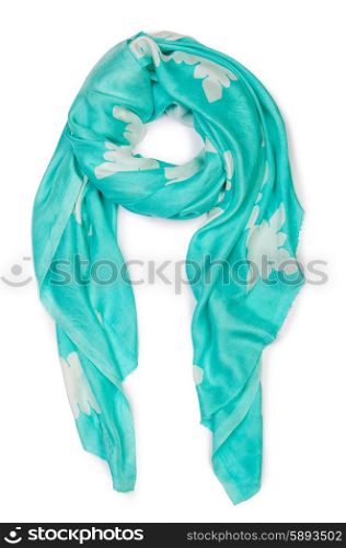 Fashion concept with scarf on white