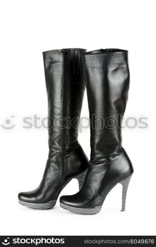 Fashion concept with woman top boots