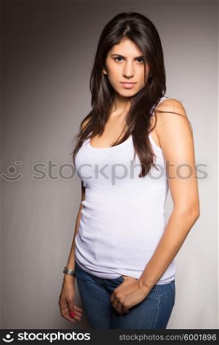 Fashion Photography - Beautiful woman posing in studio