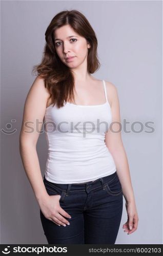 Fashion Photography - Beautiful woman posing in studio