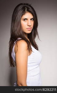 Fashion Photography - Beautiful woman posing in studio