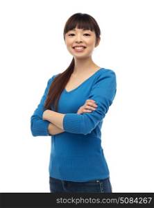 fashion, portrait and people concept - happy smiling young asian woman. happy smiling young asian woman. happy smiling young asian woman