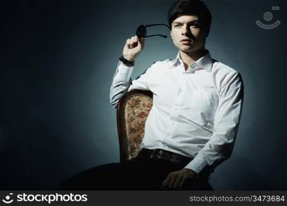 Fashion portrait of the young businessman